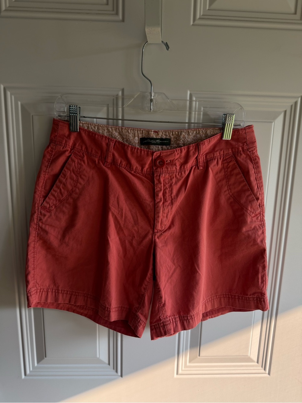 Eddie Bauer Coral Cotton Blend Bermuda Shorts
